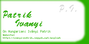 patrik ivanyi business card